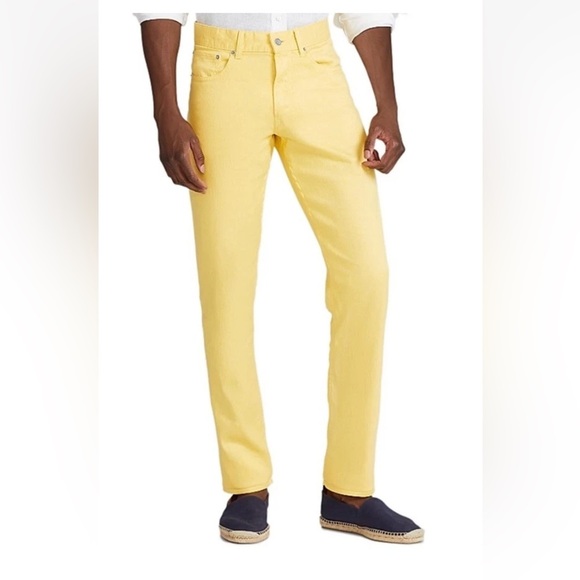 Ralph Lauren Purple Label Five-Pocket Slim-Fit Jeans Yellow Size 38 NEW $590